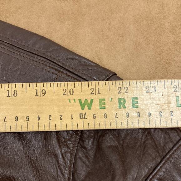 Vintage Perrone Aviation Apparel Leather A-2 Flight Bomber Jacket Size 44 - Picture 12 of 15